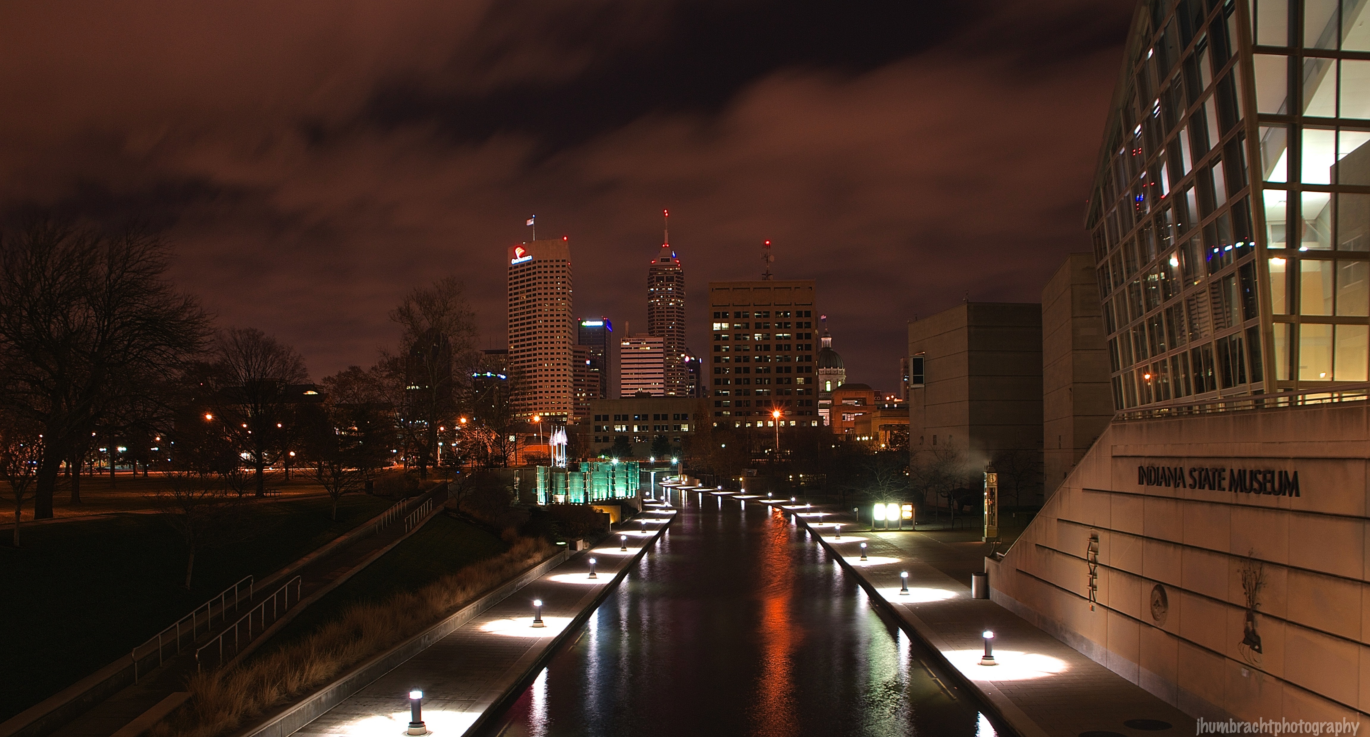 Indianapolis Skyline | Indiana State Museum | Canal Walk | Image By Indiana Architectural Photographer Jason Humbracht