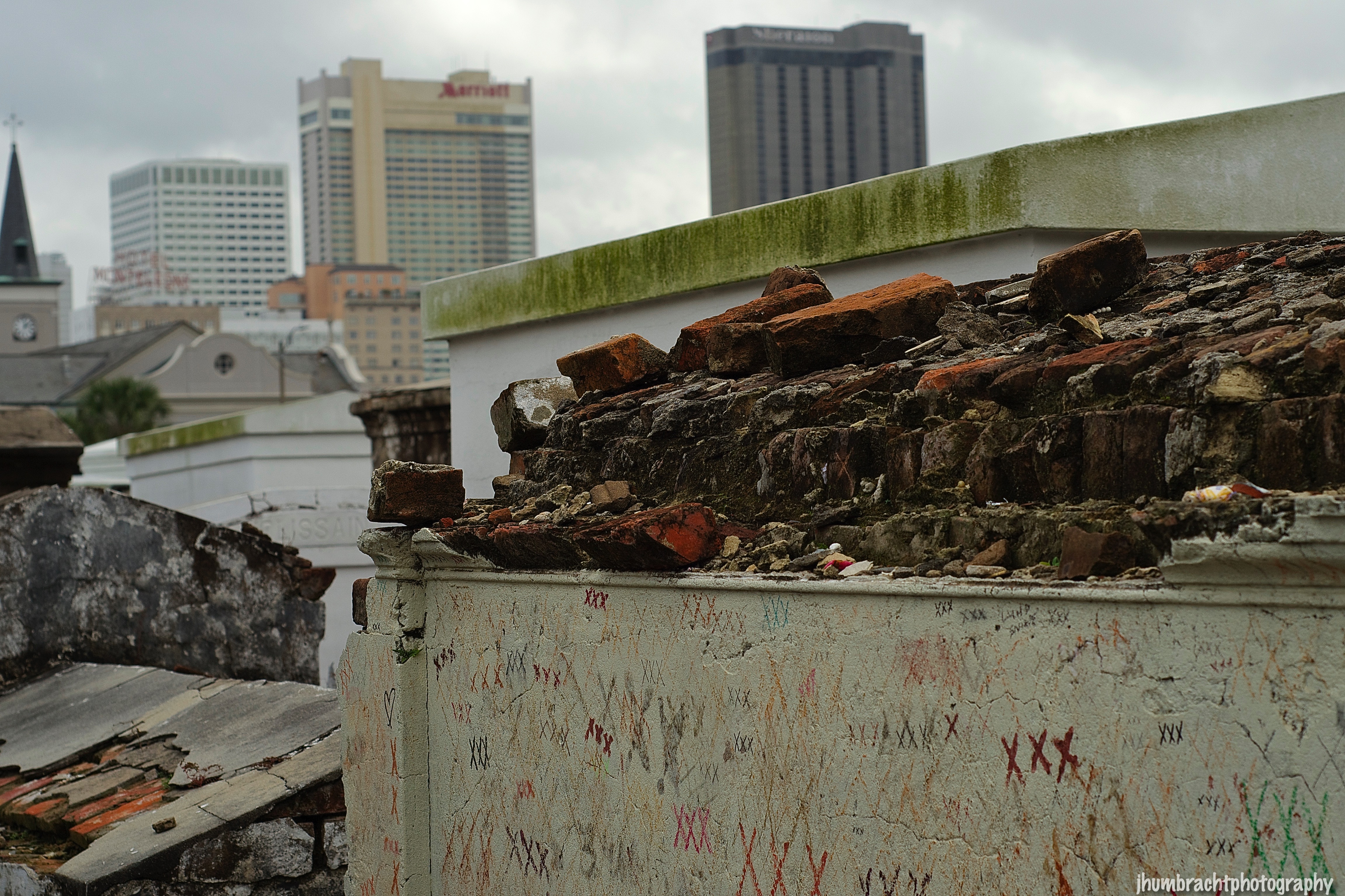 Fake Tomb Marked by the XXX | Saint Louis Cemetery Number One | New Orleans, Louisiana | Photo taken by Indianapolis-based Architectural Photographer Jason Humbracht 
