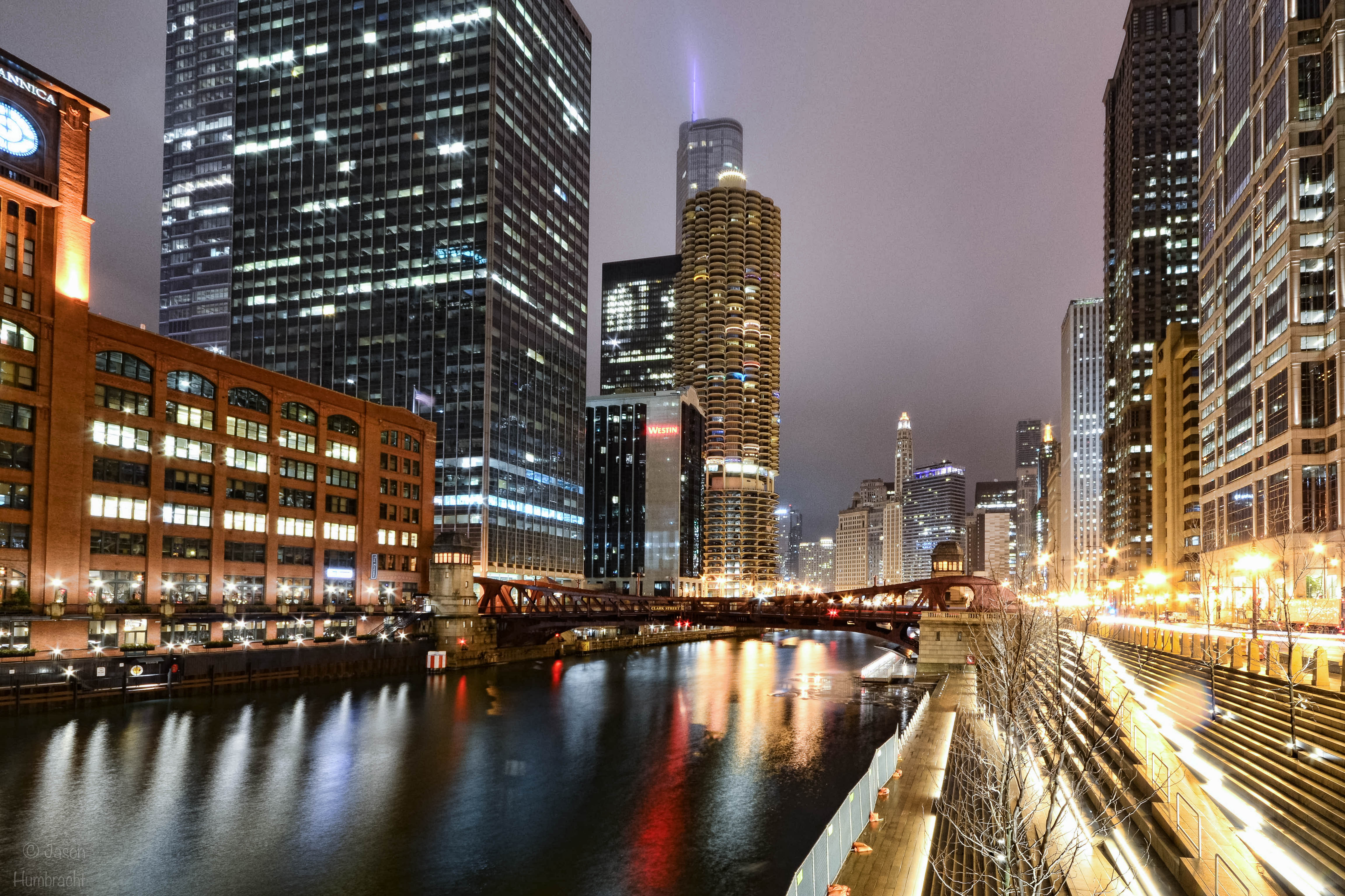 Chicago River | Chicago Architecture | Chicago At Night | Image By Indiana Architectural Photographer Jason Humbracht