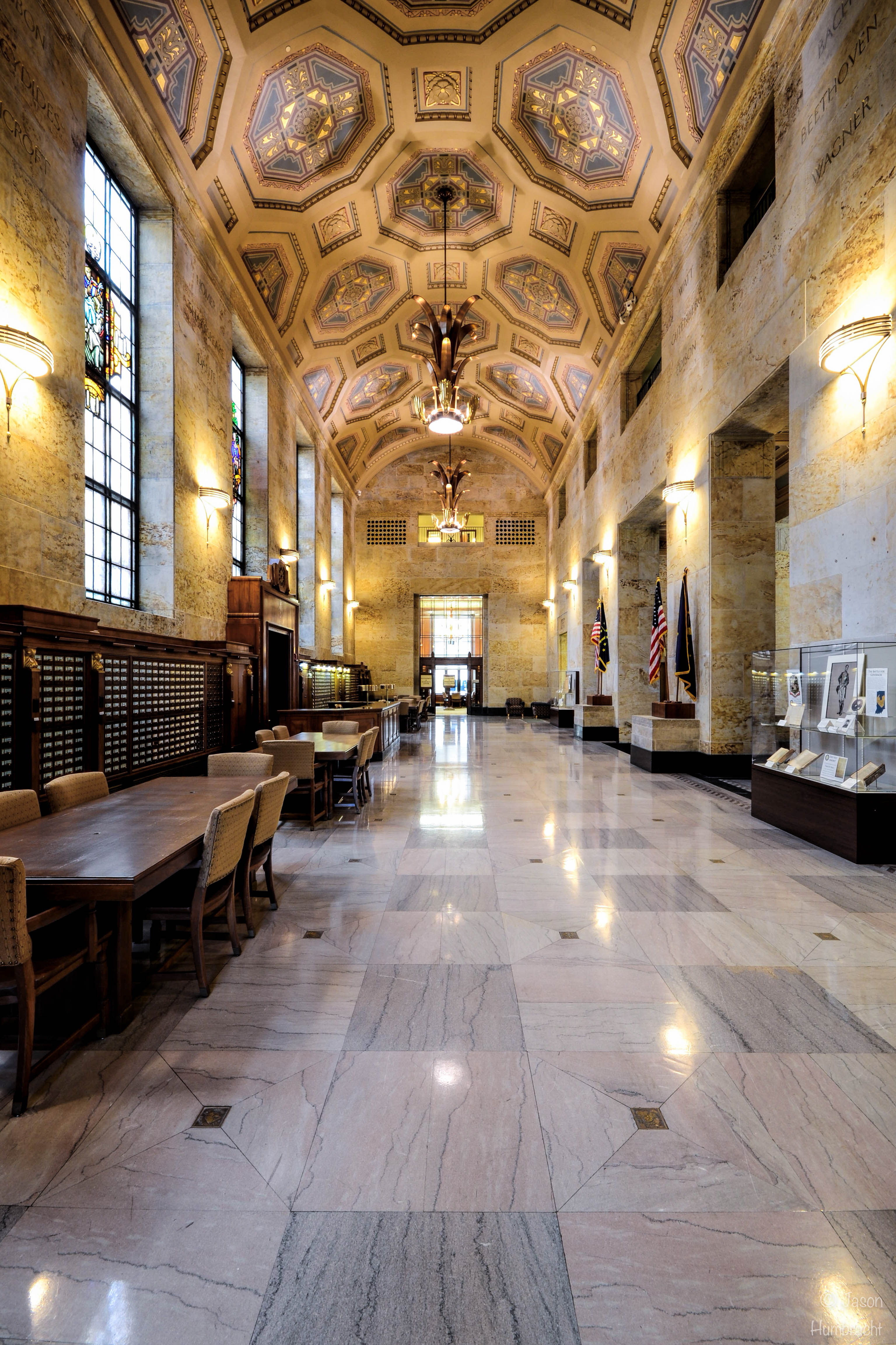 Indiana State Library | The Great Hall | Indiana Architecture | Interior Architecture | Indianapolis, Indiana | Image By Indiana Architectural Photographer Jason Humbracht